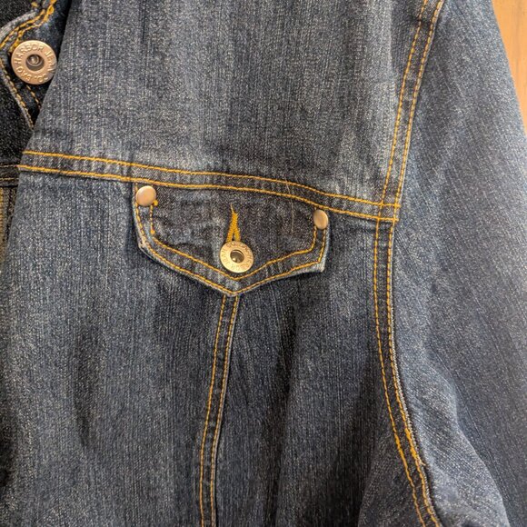 Sag Harbor Blue Denim Button Up Slant Pocket Jean Jacket -Women's Size 1X - Picture 2 of 6